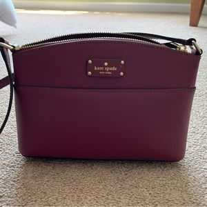 Kate Spade wine colored adjustable cross body bag